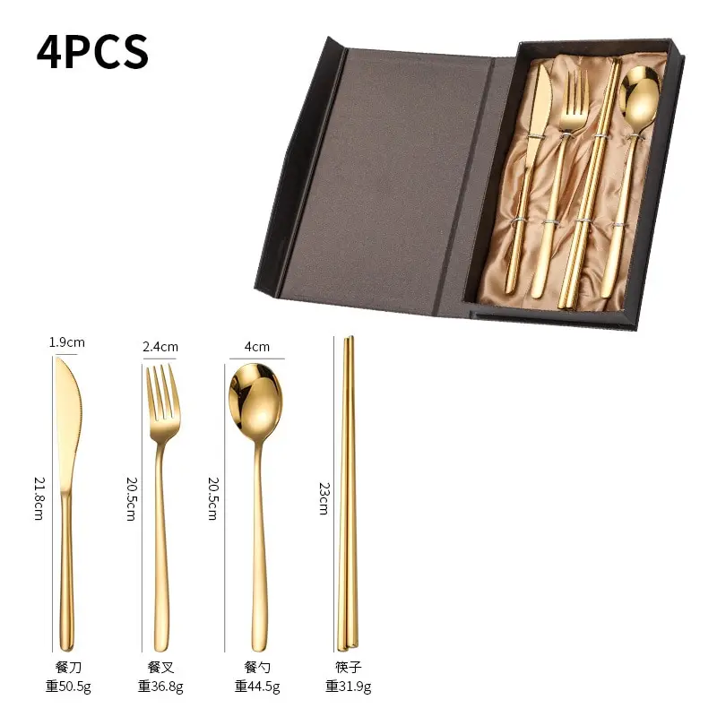 

Luxury and high-end fashion Light blue spoons fork knife set for staak