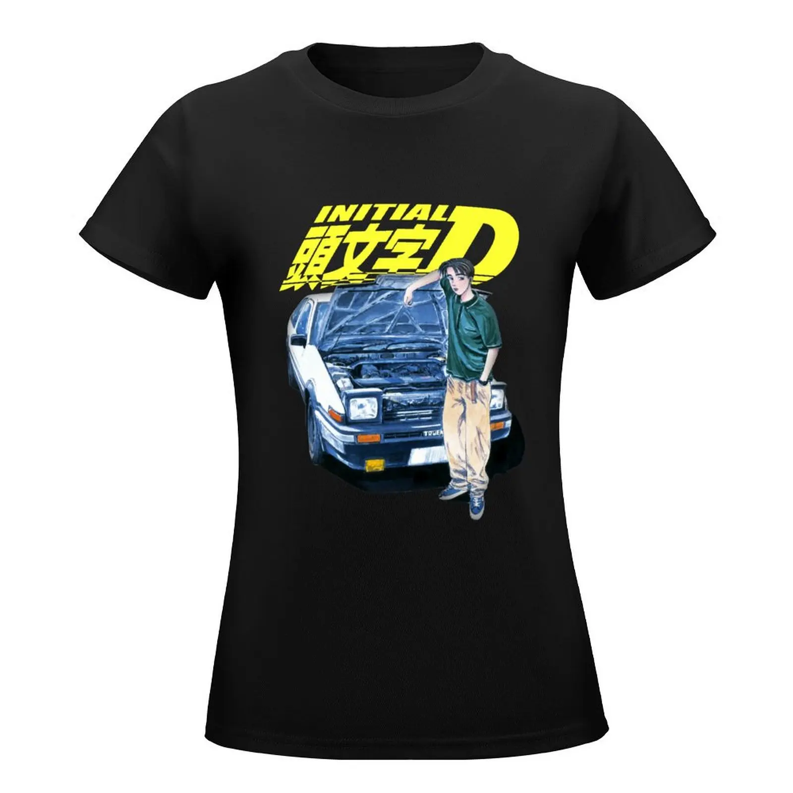 Футболка Initial D Fujiwara AE86 с принтом манги эстетическая одежда в стиле хиппи