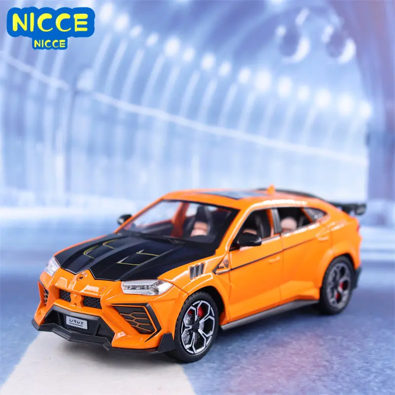 

Nicce 1:24 Lamborghini URUS SUV Diecast Metal Alloy Model Car with Spray Sound Light Pull Back Collection Kids Toy Gift A529