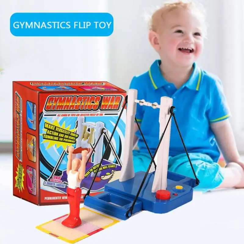 

Kids Game Toy Novelty Fantastic Gymnastics War Gymnastic Machine Horizontal Bar Hand Eye Coordination Desktop Toys For Children