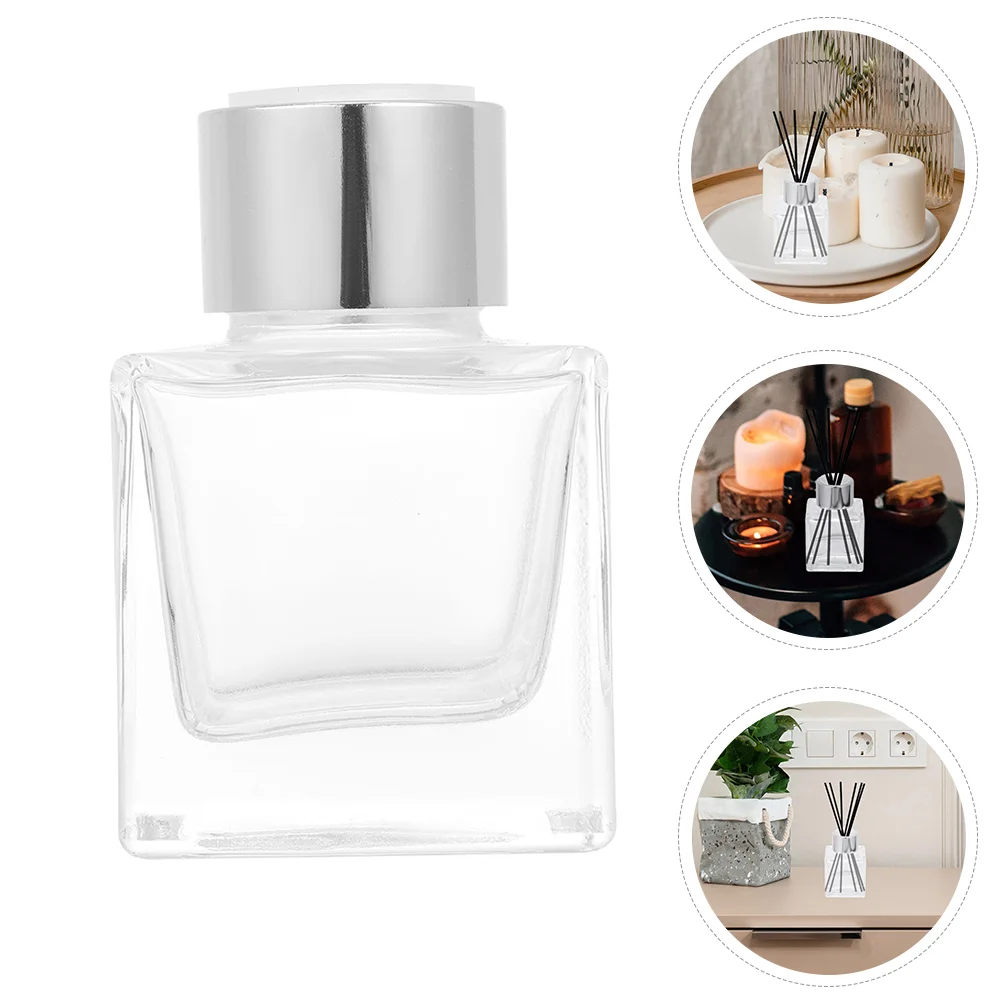

Delicate Aroma Glass Bottle Fragrance Diffuser Bottle for Home (White)