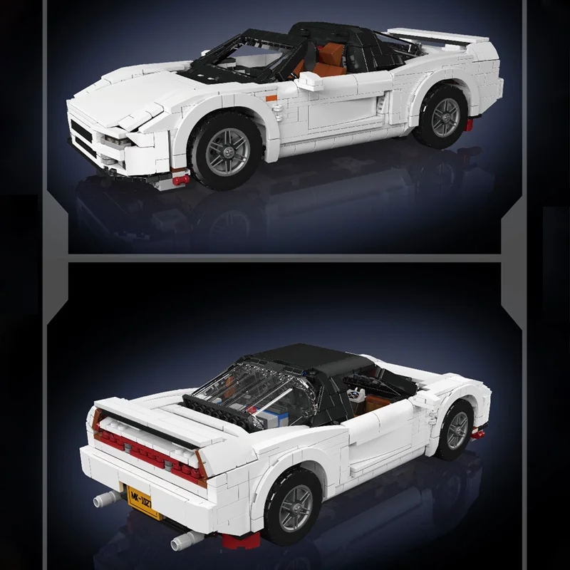 Фото Новый конструктор спортивного автомобиля NSX 1990 года, 1300 деталей, техническая серия Mould King, игрушки из кирпичиков для взрослых, рождественские подарки №2