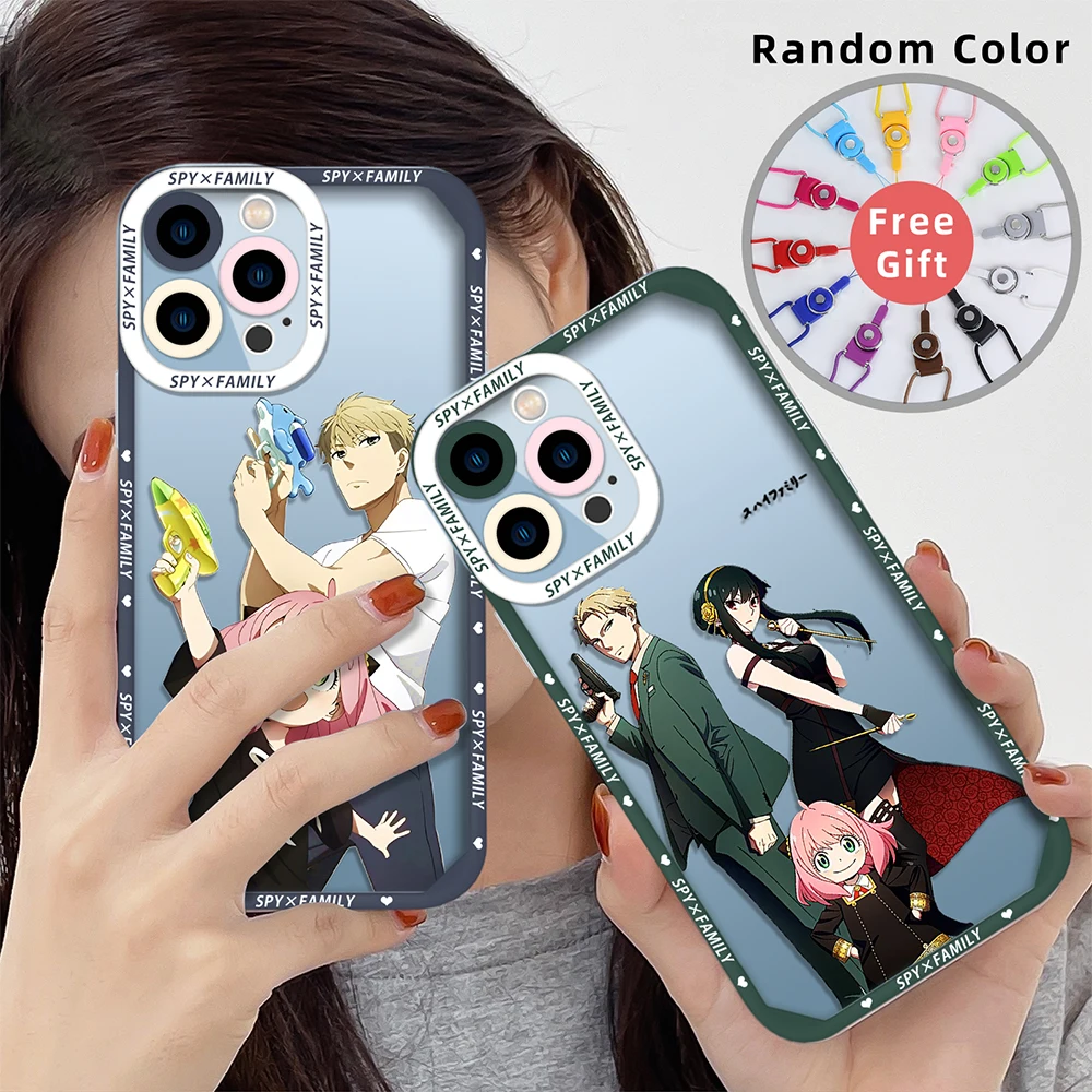 

Spy x Family Anime Phone Case for iPhone 13 12 Mini 11 Pro Max XS X XR 7 8 Plus SE 2020 2022 Clear Soft TPU Back Covers Coque