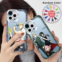 spy x family anime phone case for iphone 13 12 mini 11 pro max xs x xr 7 8 plus se 2020 2022 clear soft tpu back covers coque