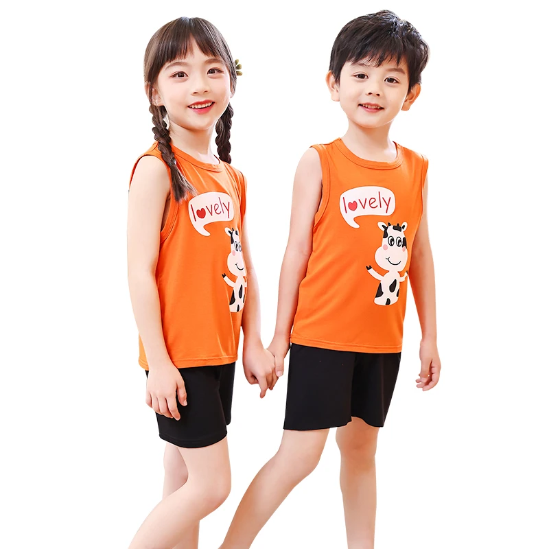 

Kids Summer Outfits Girl Clothing Sets Casual T-shirt + Pants Boys Sportwear Basketball Teen Tracksuit 2 6 8 9 10 Year
