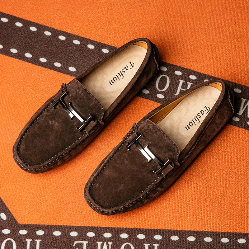 2023 Shoes Women 100% Genuine Leather Women Flat Shoes Casual Loafers Slip On Flats Shoes Moccasins Lady Driving Shoes