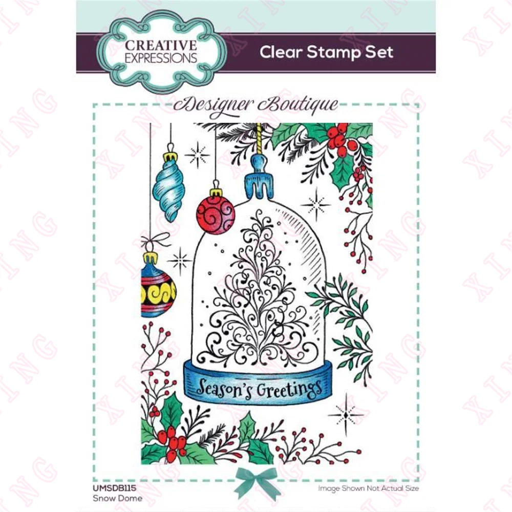 

New Snow Dome Clear Silicone Stamps Scrapbook Diary Decoration Embossing Template Diy Greeting Card Handmade Craft Reusable Mold