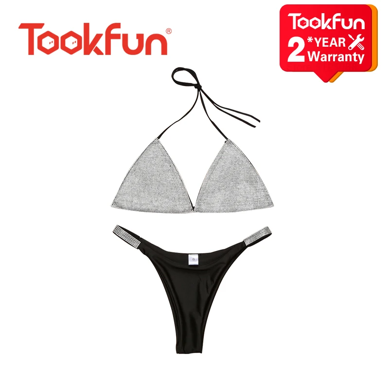 Сексуальное бикини нижнее белье купальник со стразами мини-купальник Женский