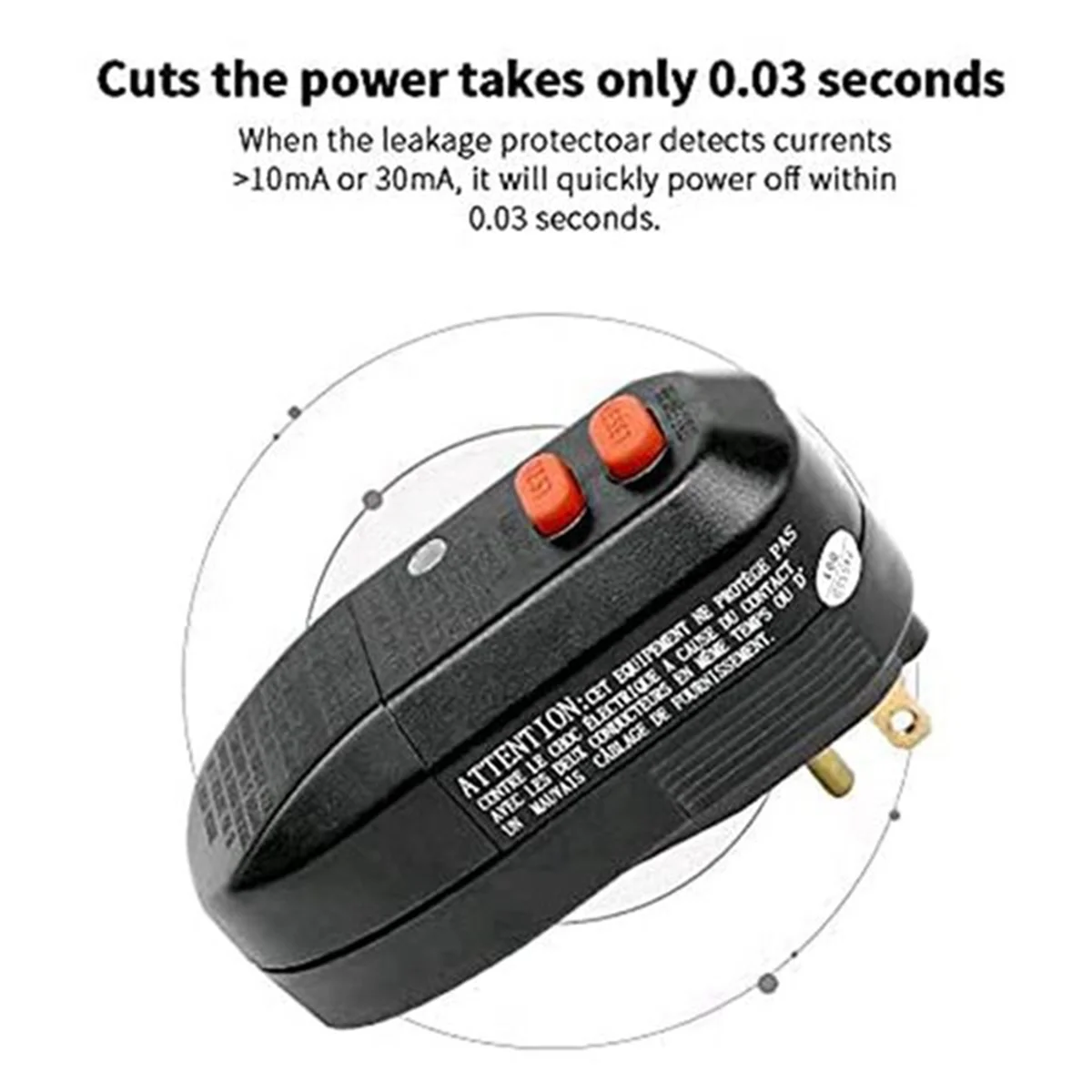 Американская вилка 2 шт. замена вилки GFCI 3 зубца автоматический сброс 15 А сменный