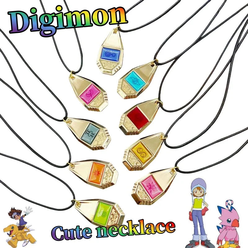 Фото Ожерелье Digimon: Милое, модное, мультяшное, персонализированное, креативное, простое, с подвеской-значком воина. Подарок для друзей на праздники. №1