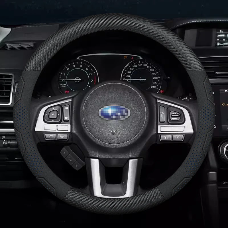 

Для Subaru STI OUTBACK WRV BRZ XV Impreza Forester Legacy Ascent Замшевый чехол на руль из углеродного волокна Автомобильные аксессуары