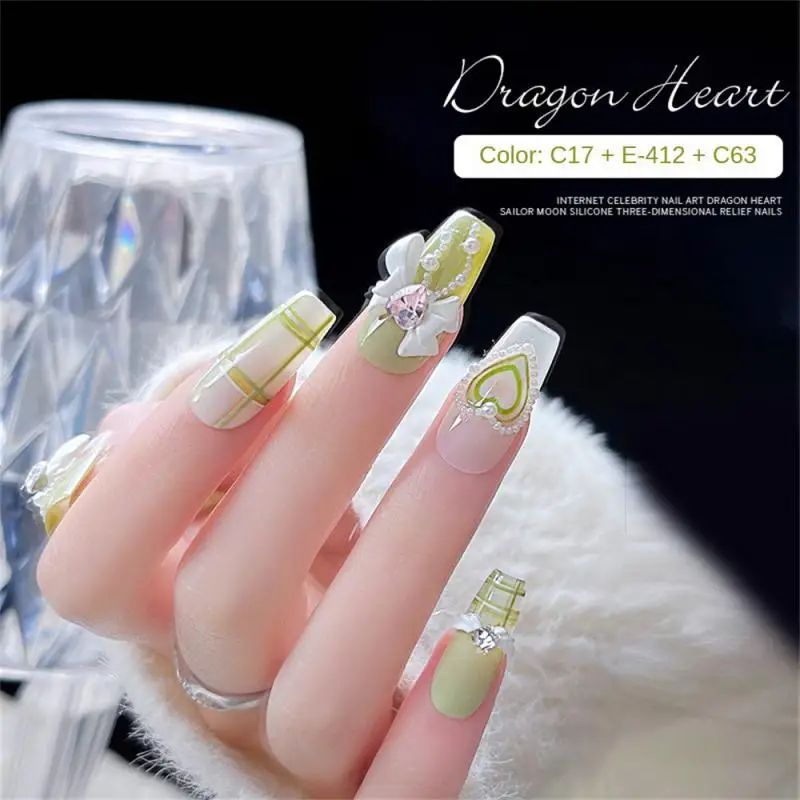 

Nail Mold Dragon Heart Bow DIY Beautiful Girl Silicone Stereo Relief Butterfly Tie Decorative Carving Tool Nail Art Decoration