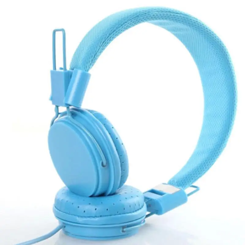 

Kids 3.5mm Wired Ear Headphones Cute Candy Color Stylish Headband Earphones With Microphone For iPad Tablet Smart Phones Headset