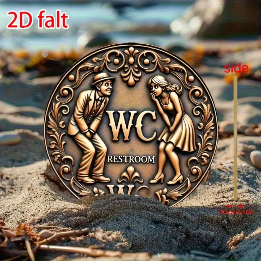 

Винтажная металлическая табличка для туалета CIFBUY