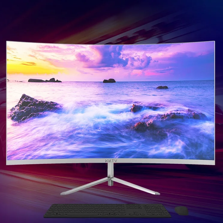 Фото 27-дюймовый ЖК-монитор, разрешение HDMI + VGA, 1920*1080 R2800, MVA, экран ПОВЕРХНЕЙ, настольный дисплей, 27-дюймовый монитор, 75 Гц №1