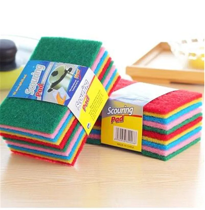 

10 Pack Kitchen Color Sponge Brush The Pot And Wash The Dishes Scouring Pad Home Bathroom Cleaning Kitchen Towel Rag