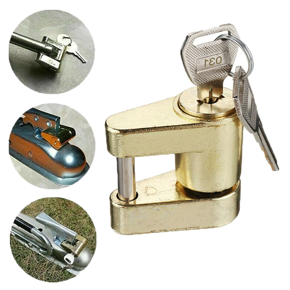 

1PC Rust-resistance Anti-theft Trailer Hitch Lock Trailer Coupler Padlock Hook Lock Tongue Locks Hitch Security Protector for RV