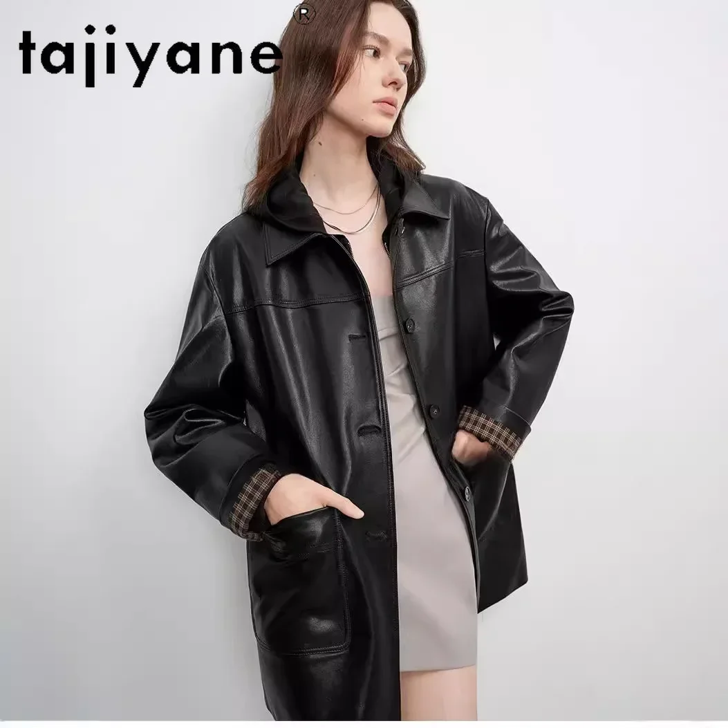 TAJIYANE Женская куртка из натуральной овчины роскошные новые поступления длинное