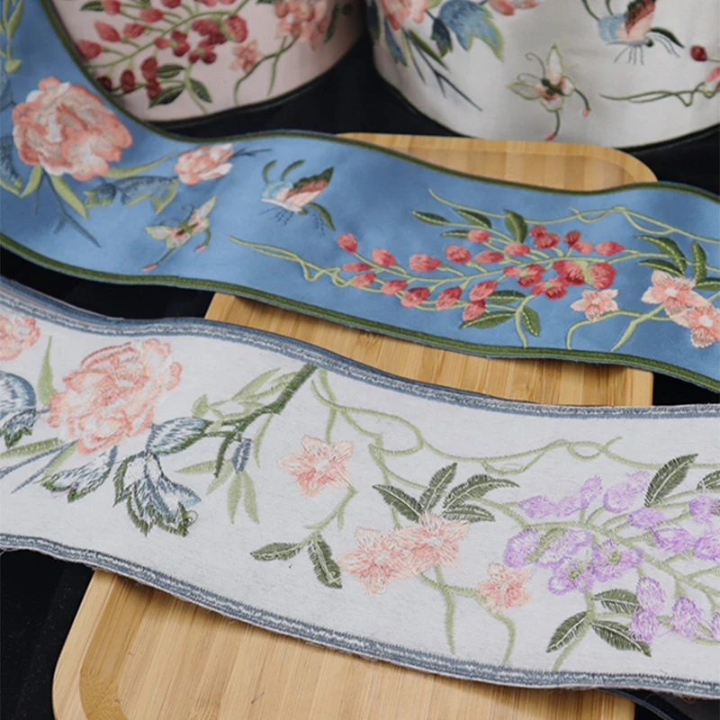 1 м китайская вышитая лямка в стиле ретро кружевная бейка с вышивкой для DIY