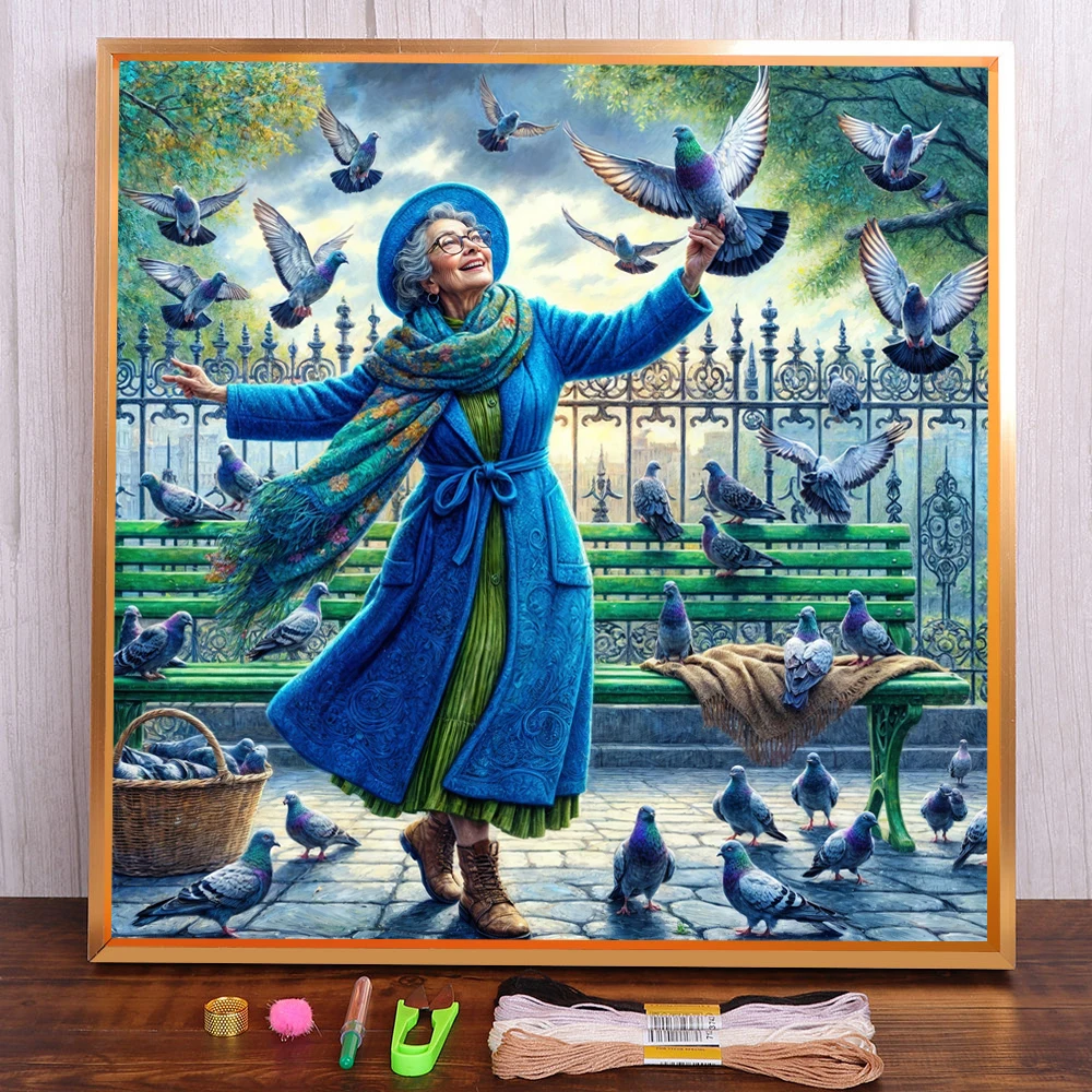 Голубь леди печатный холст вышивка крестиком полный комплект DIY ручная работа