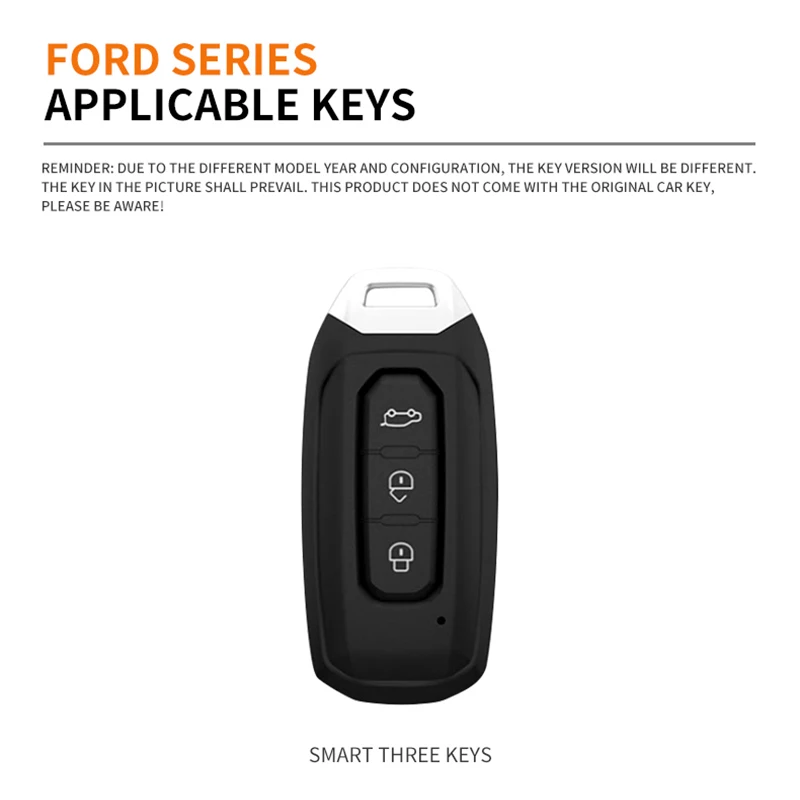 Брелок для автомобильного ключа Защитная крышка с 3 кнопками из цинкового сплава