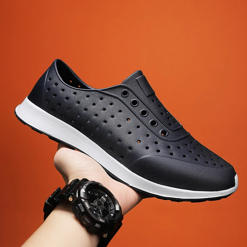 

Сандалии мужские и женские, легкая модная обувь в Корейском стиле для сада, летняя пляжная обувь на толстой подошве, для дома и плавания