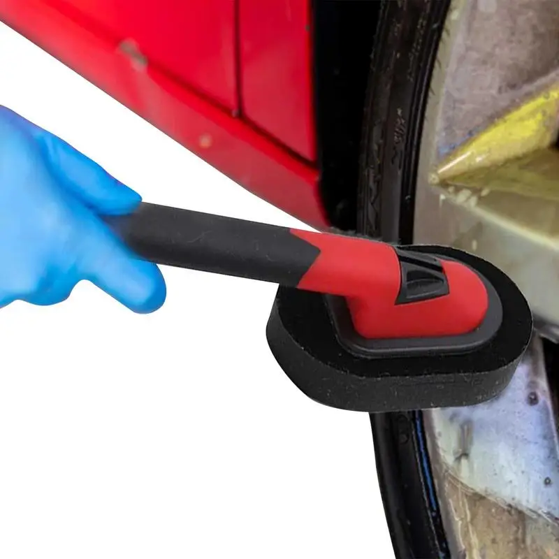

Car Wheel Cleaning Sponge Tire Wash Wiper Soft Non-slip Handle Multi Functional Tire Interior Leather Seat Sponge Cleaning