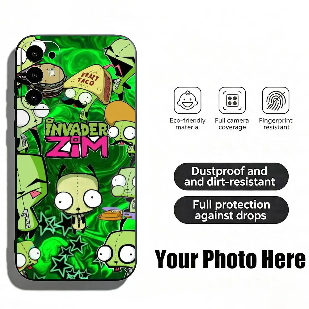 Фото Чехол для телефона Madness-s Invader Zim Gir-ES для Samsung S25, S24, S21, S22, S23, S30, Ultra, S20, Plus, FE, мягкий силиконовый, черный №2