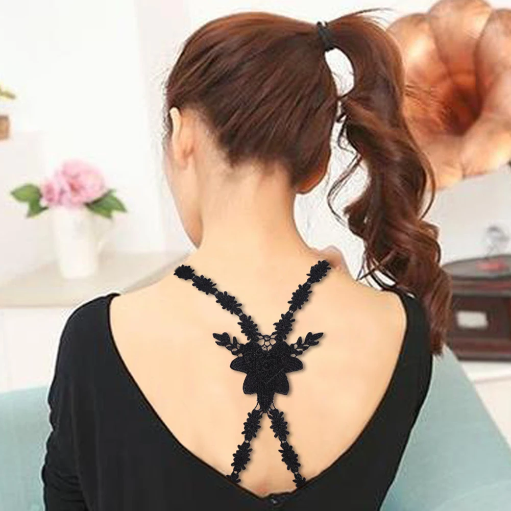 

Fashion Bra Straps Lace Butterfly Flower Cross Back Lady Girl Bra Straps Decoration Shoulder Straps Necessary