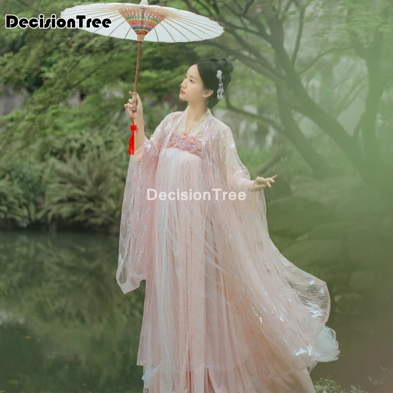 

2022 hanfu dress folk dance costume chinese traditional national fairy costume ancient han dynasty princess stage outfits