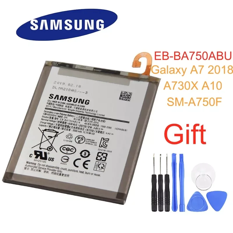 

Original EB-BA750ABU 3400mAh Battery For SAMSUNG Galaxy A7 2018 Version A730x A750 SM-A730x A10 SM-A750F Phone Battery
