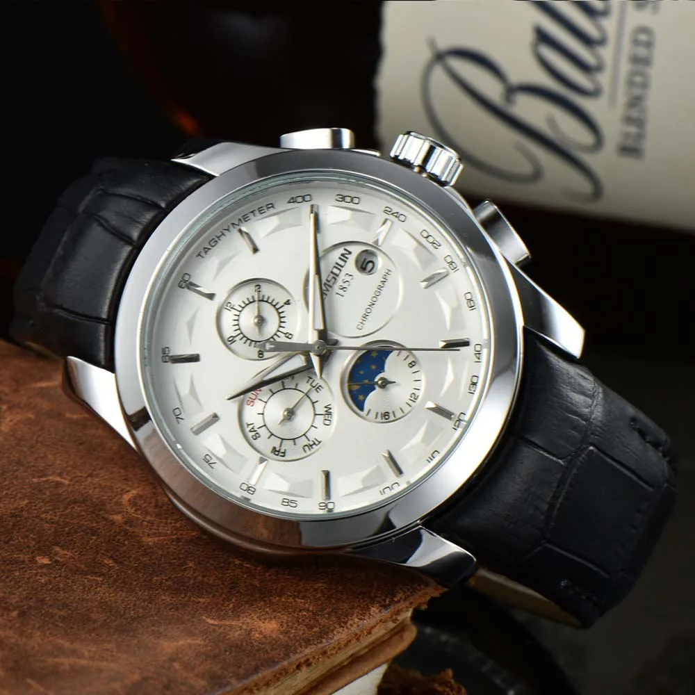 

Часы мужские механические Автоматические, многофункциональные спортивные из нержавеющей стали с Лунной фазой, ААА