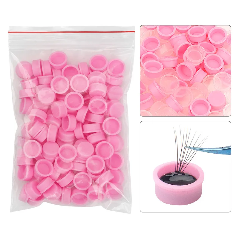 

100/200 Pcs Grafting eyelash delay cup Eye Lashes Glue Holder Blossom delay cups Eyelash Extension Adhesive Stand Makeup Tools