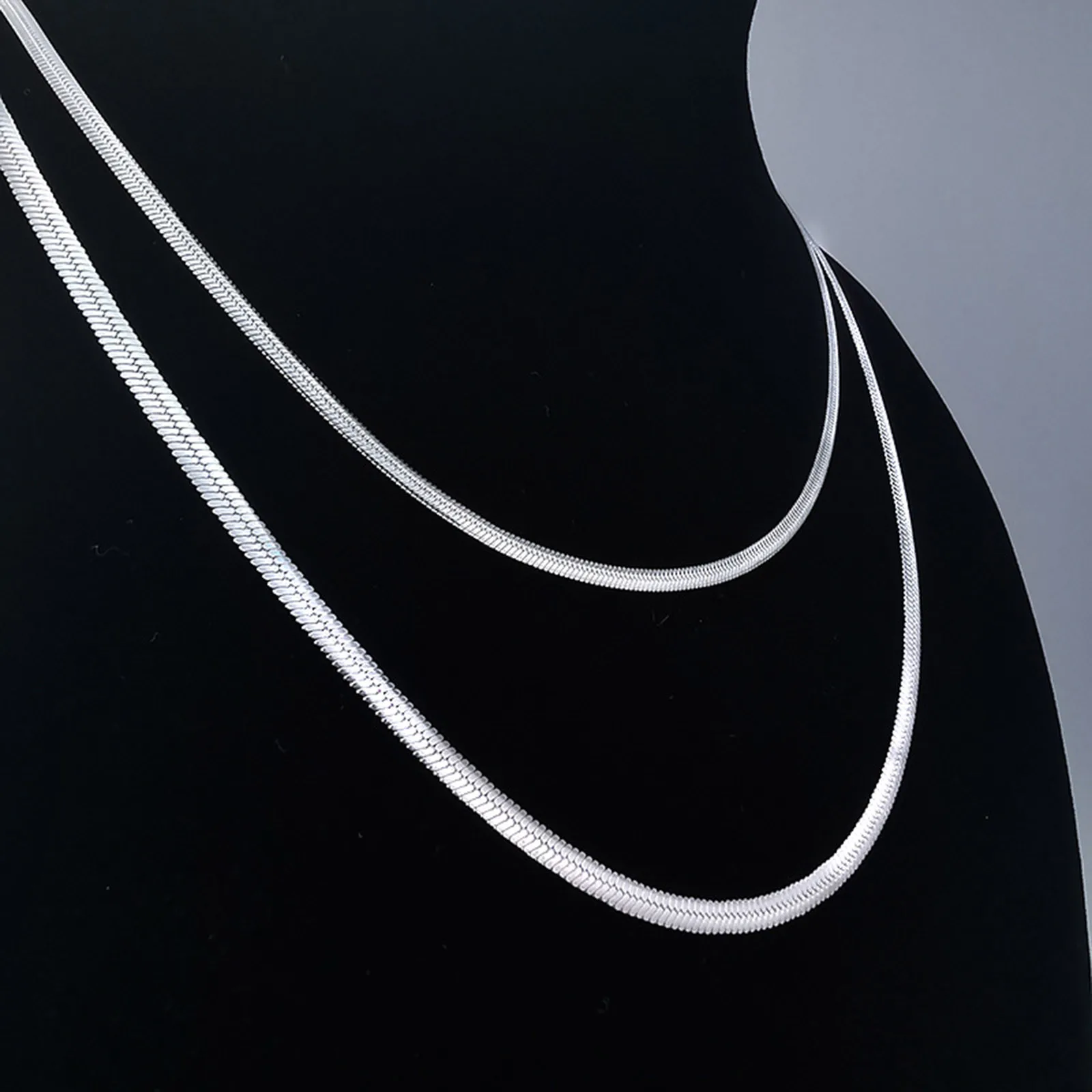 

Ожерелье-змейка мужское из нержавеющей стали, 1,7/2,7/3,7 мм