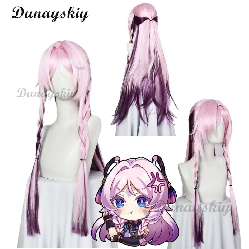 Genshin Impact Citlali Косплей Парик MastersThe Night-Wind Фиолетовая коса Длинные волосы