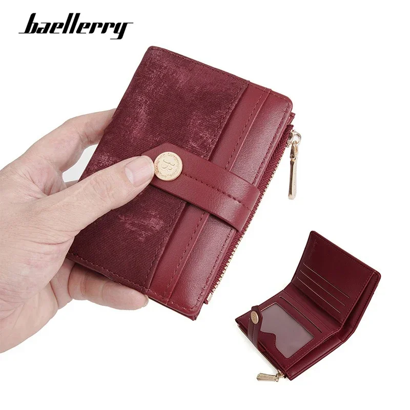 Женский кожаный кошелек на молнии с отделением для карт