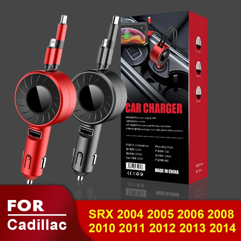 

USB Type C Car Charger for iPhone Android HUAWEI HONOR Xiaomi POCO Redmi Samsung Galaxy Realme OPPO for Cadillac SRX 2004-2014
