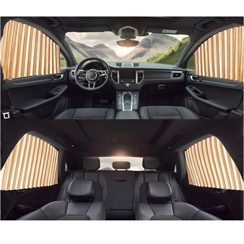 2Pcs Magnetic Car Sunshades telescopic UV Protection Insulation Car Curtain Sunshade Privacy Window Auto Interior Accessories