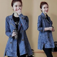 2022 spring autumn fashion womens jacket denim coat female korean version casual loose windbreaker jeans casual long sleeve