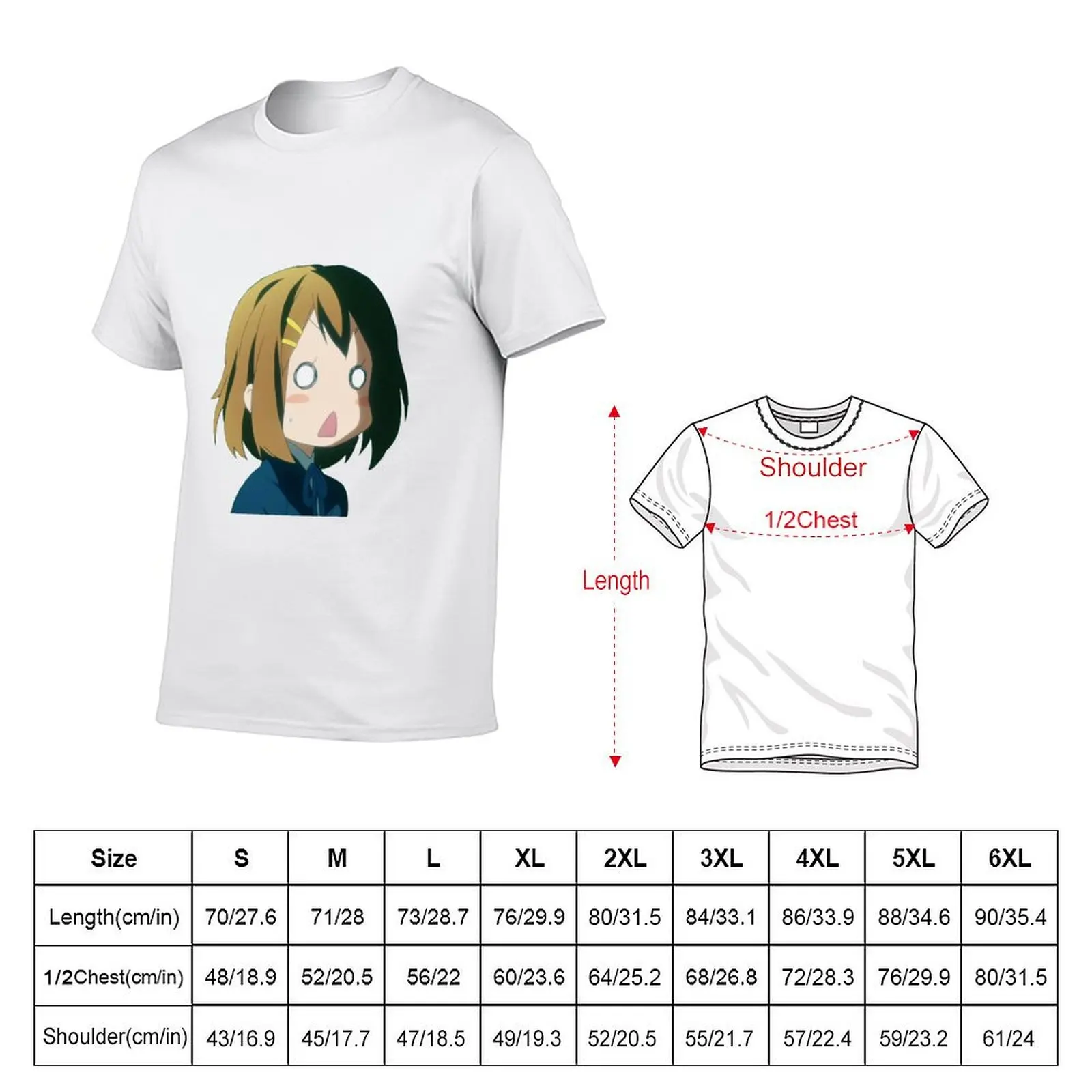 Фото Юи Хиразава - K-ON! Футболка базовая, дышащая, однотонная №2