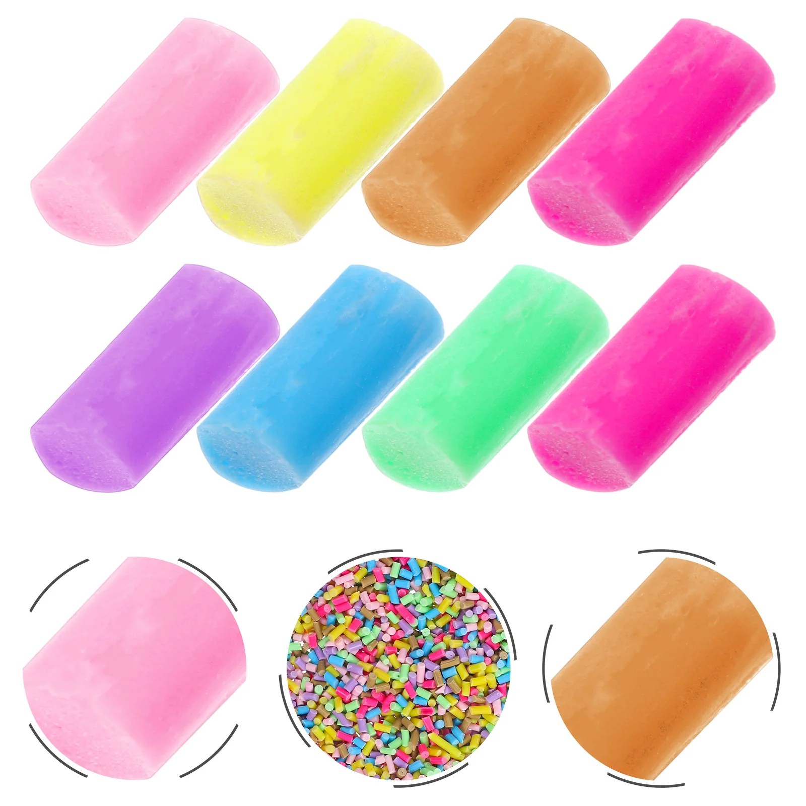 

Sprinkles Clay Fake Slices Resin Case Nail Flatbacks Polymer Candy Decoration Charms Buttons Craft Faux Cake Colorful Bracelet