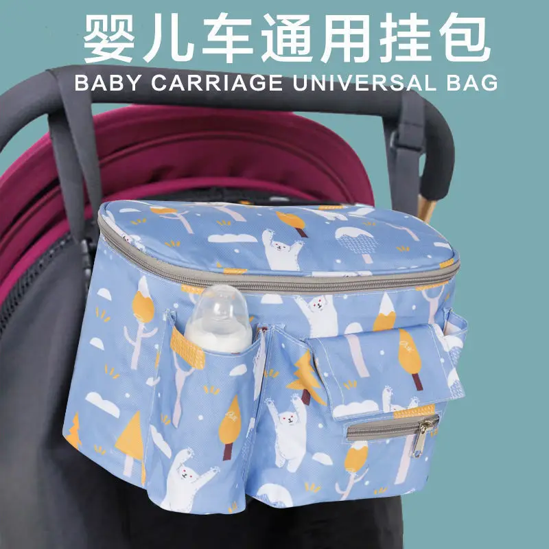 

Baby Trolley Mummy Diaper Bag Children Bottle Holder Stroller Organizer Bag Large Capacity Pram Travel Handbags Accessories