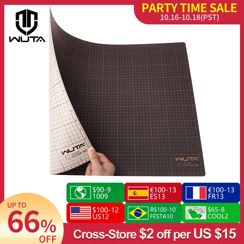 WUTA New Fabric Cutting Mat, Leather Cutting Board A1 A2 A3 A4 A5  Professional Self Healing Quality Double-Sided Craft Tool Set