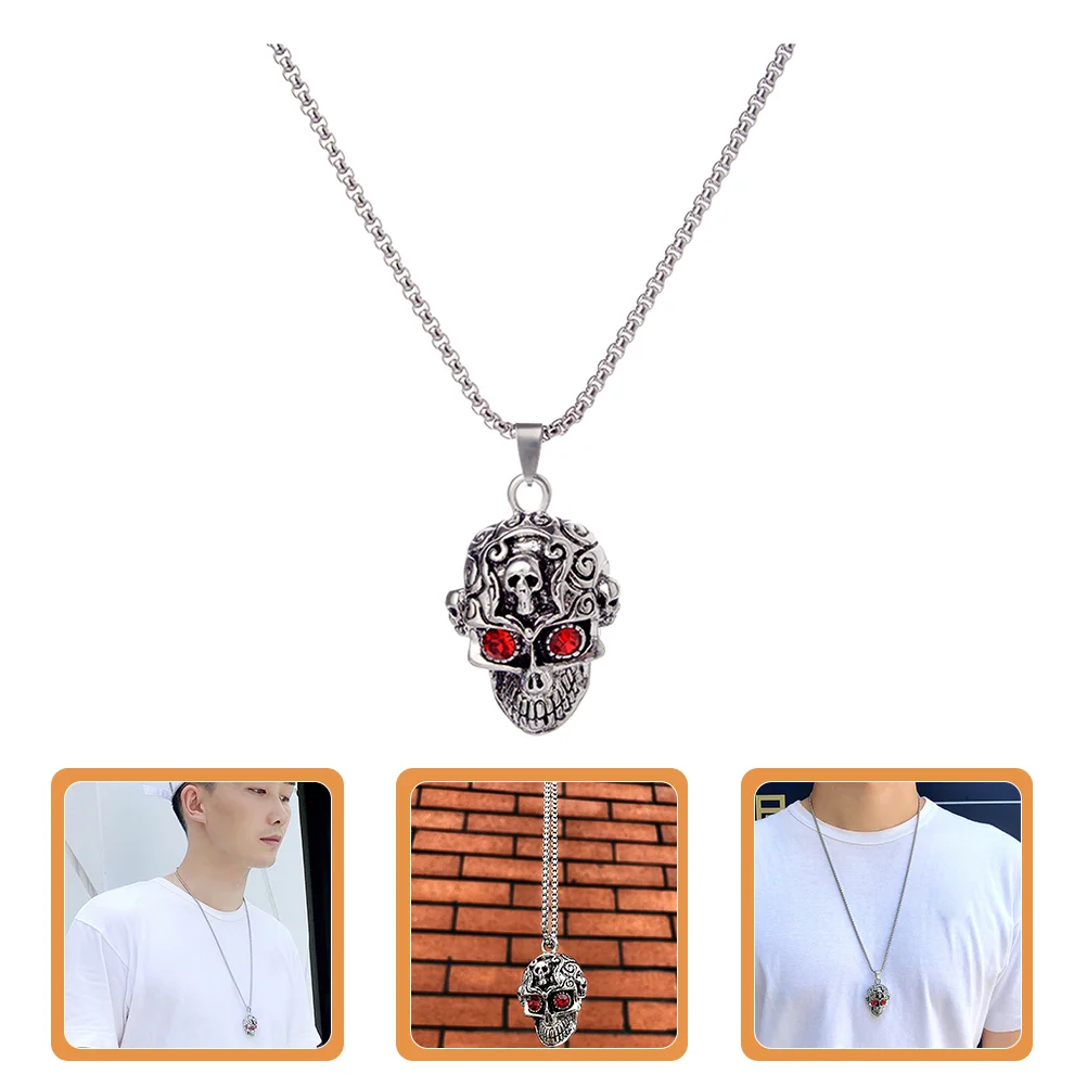 Necklace Goth Jewellery Men Pendant Chain Men Mens Silver Chain Necklace Zinc Alloy Chain Man Men Chain Necklace