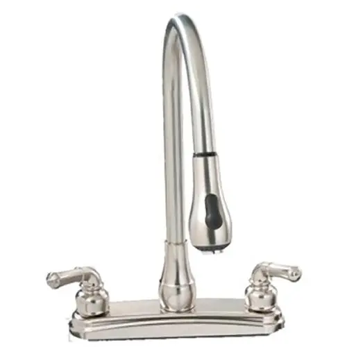 

Brass U-YNN2000N 8" Nickel Hi-Arc Pull-Down Kitchen Faucet for kitchen bathroom