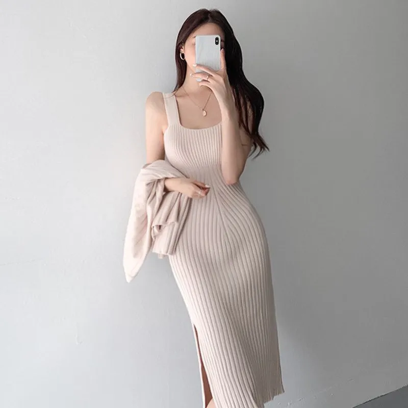 Hotsweet женские костюмы из 2 предметов кардиган с длинными рукавами + длинное