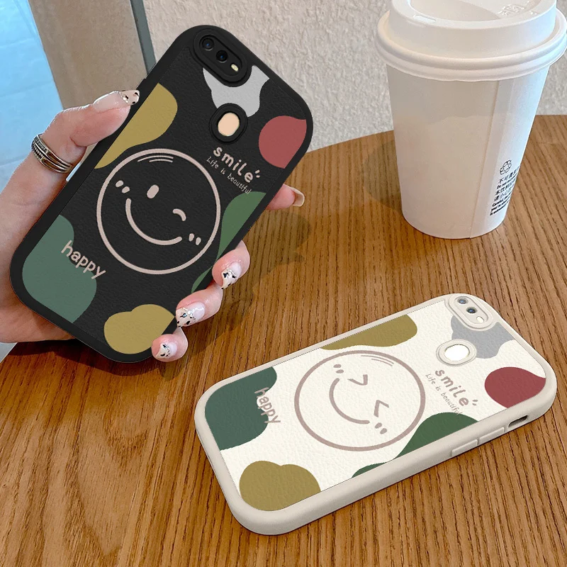 

Case for OPPO A7 A12 A5S AX5s A12S A11K A7n A74 A76 A9 A92 A93 A94 A57 A17 F17 F19 Pro Reno 4 5 F 6 Lite Case Squint Big Smile