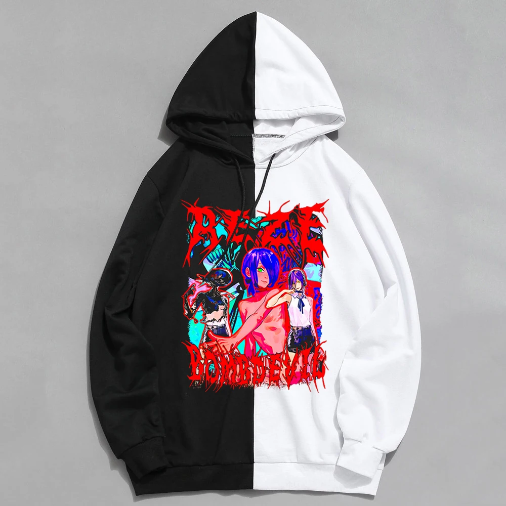 

2022 Chainsaw Man Anime Hoodies Sweatshirts Warm Fashion Hooded Harajuku Cool Sportwear Anime Chainsaw Man Hoodies Clothes