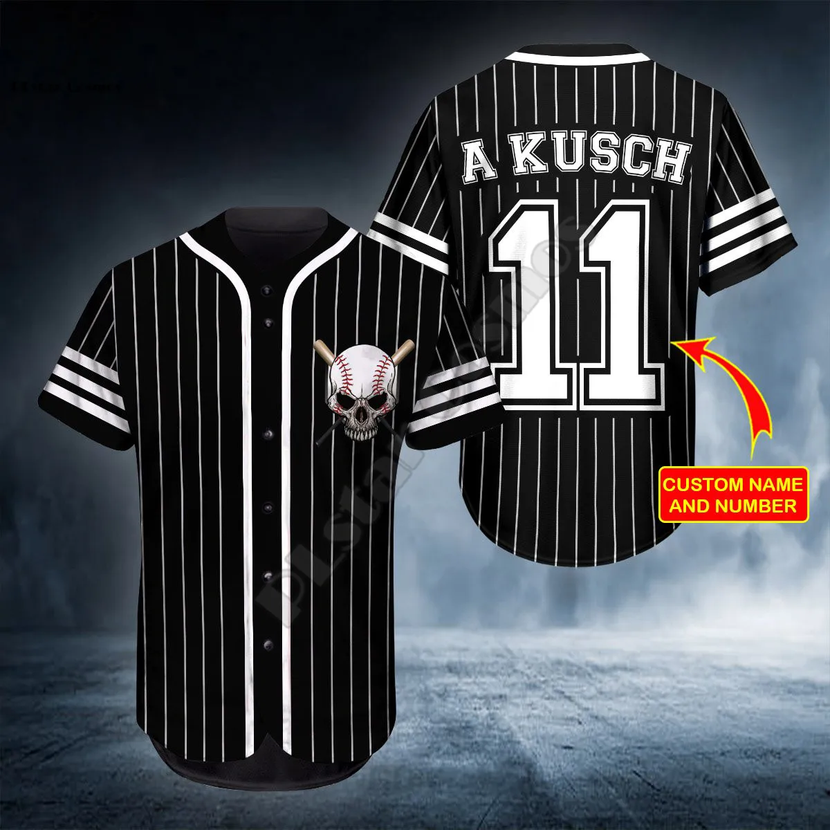 PLstar Cosmos Baseball Jersey Shirt 3d Printed Head Blood Skull Custom You Name Baseball Shirt hip hop Tops Love Skull Gift