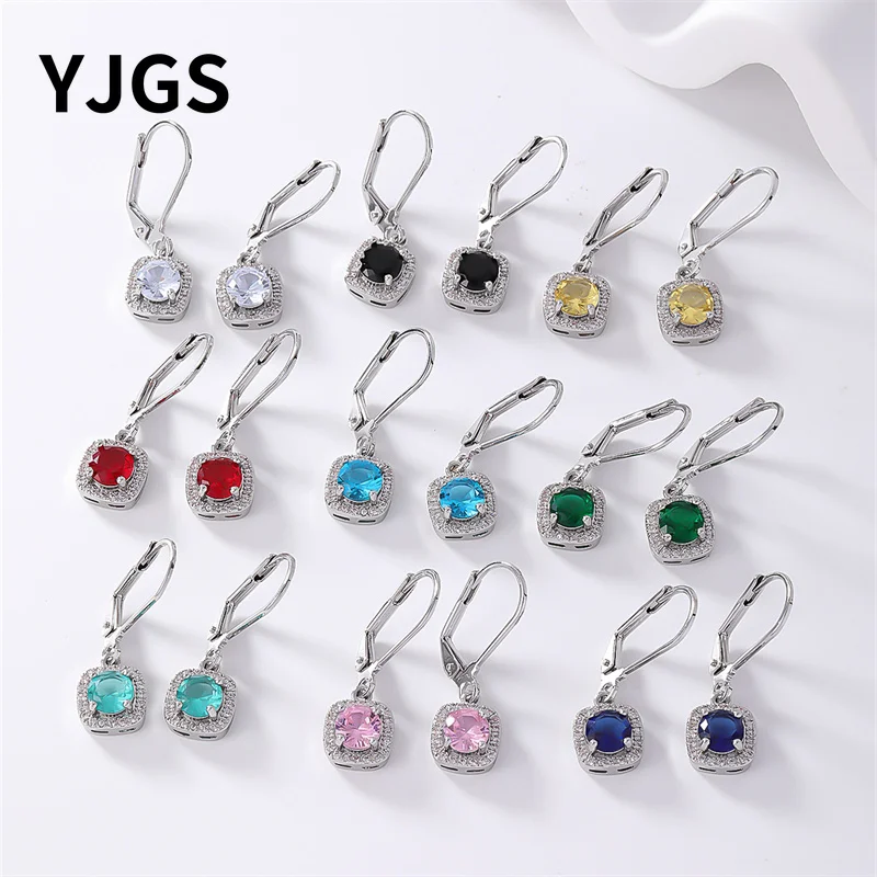 YJGS круглые серьги с цирконом модные роскошные нишевые высококачественные